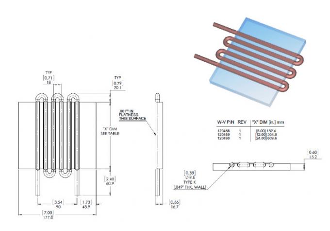 Tấm lạnh nhôm lỏng được chứng nhận ISO9001 cho hệ thống làm mát 5
