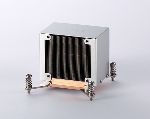 CNC Machining Copper Pipe Heat Sink With Black Anodize Surface Treatment