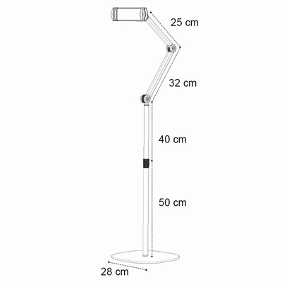 360 Rotate Adjustable Tablet Stand Aluminum Alloy Carbon Steel Flexible Arm