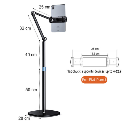 360 Rotate Adjustable Tablet Stand Aluminum Alloy Carbon Steel Flexible Arm