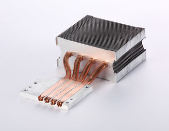 Heatpipe CPU Aluminum Heatsink With Copper For Thermoelectric Cooling